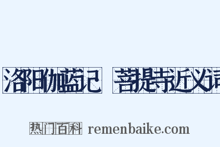 洛阳伽蓝记·菩提寺近义词是什么意思的图片